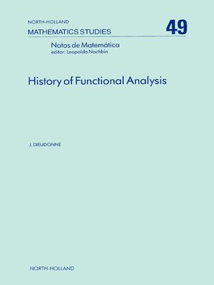 cover image of History of Functional Analysis